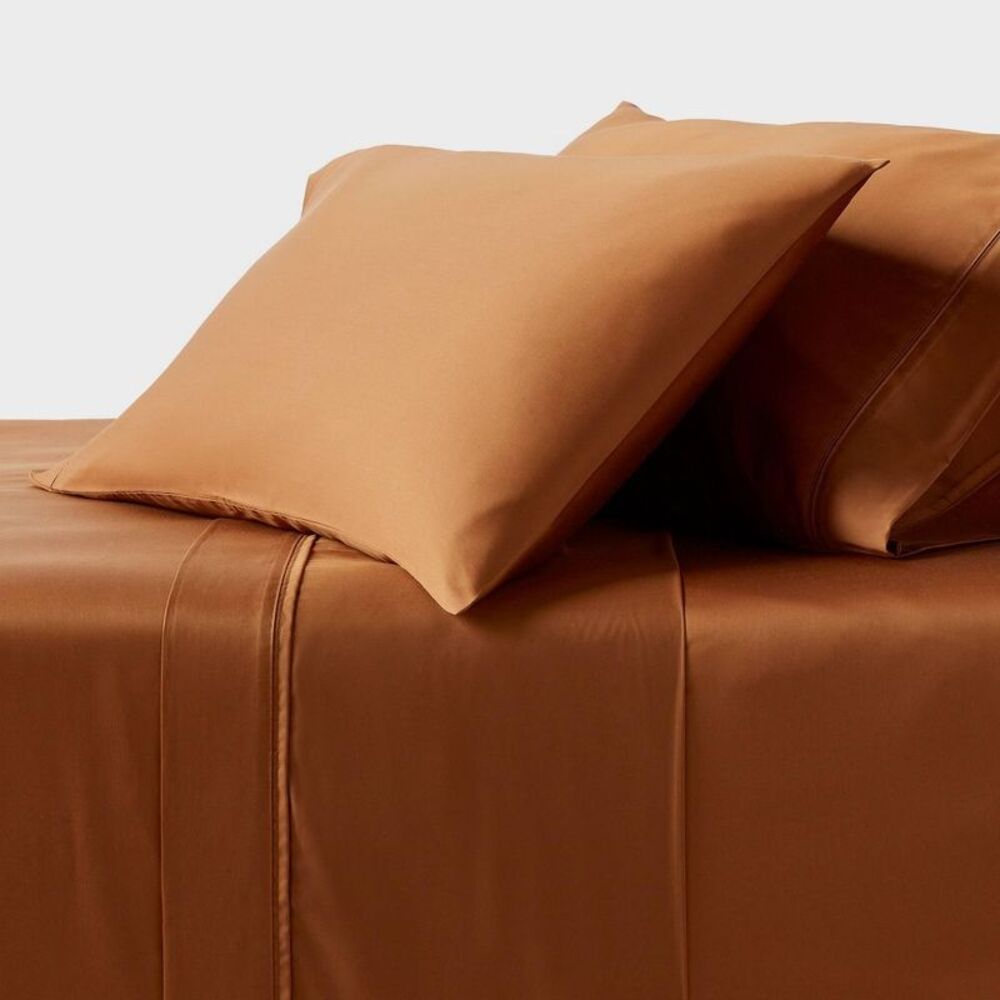 Threshold - King 320 Thread Count Cool TENCEL Lyocell Sheet Se Caramel